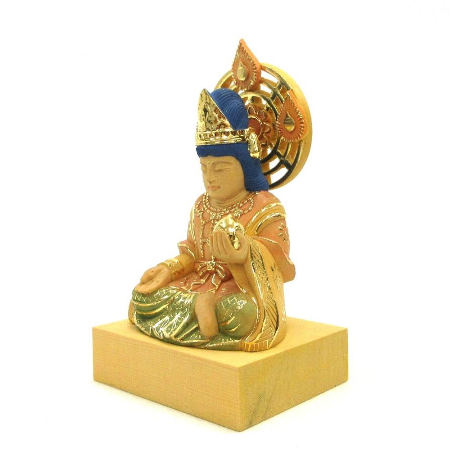 仏像 吉祥天 座像 2.0寸 桧木彩色_2