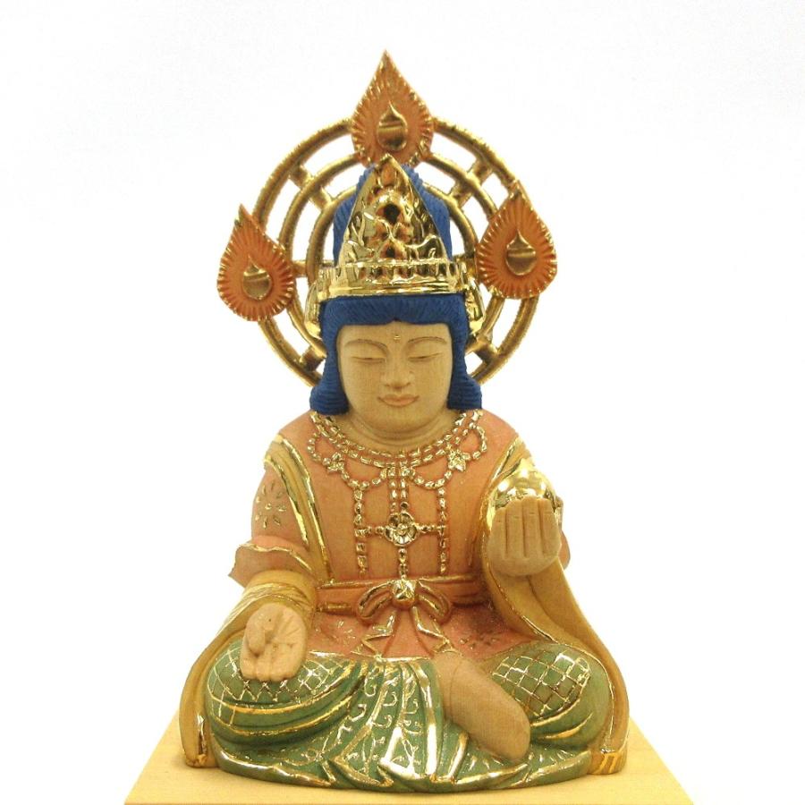 仏像 吉祥天 座像 2.0寸 桧木彩色_3