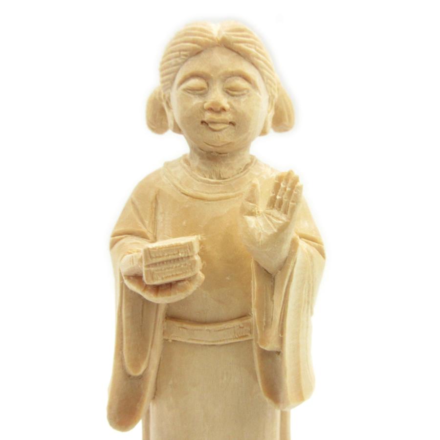 仏像 善膩師童子 立像 3.5寸 桧木 ぜんにしどうじ : 栗田こだわり仏像