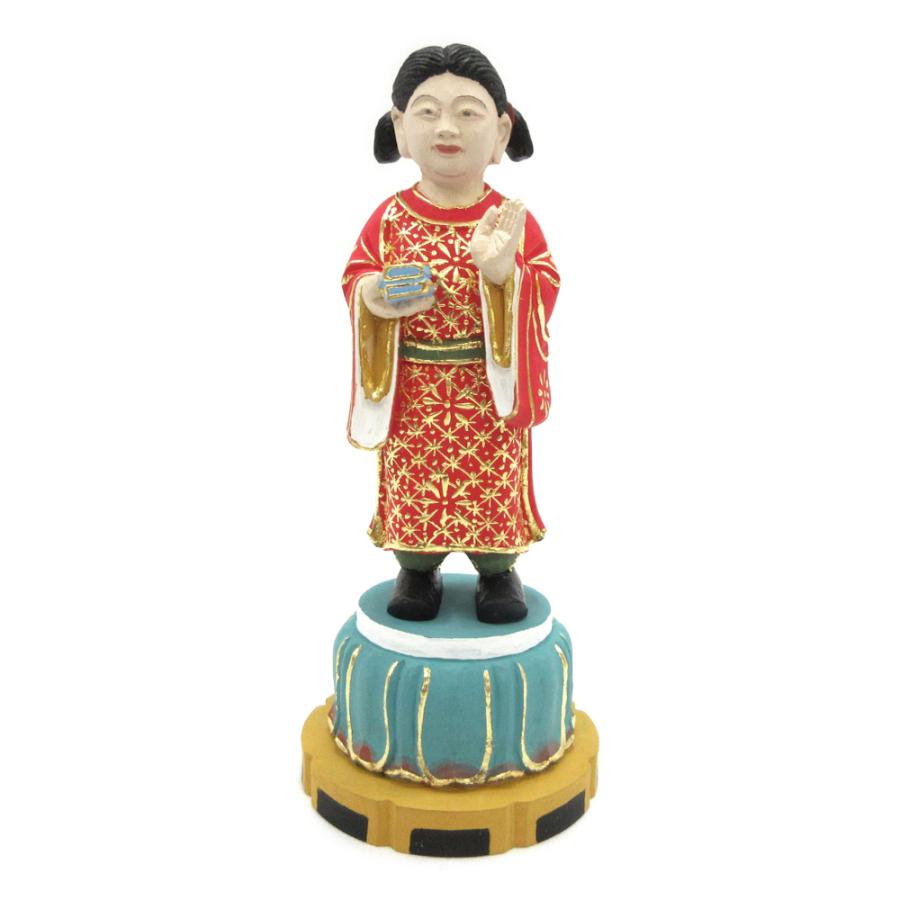 木彫仏像/吉祥天・善膩師童子立像一対桧木彩色 : 栗田こだわり 木彫仏像/吉祥天・善膩師童子立像一対桧木彩色 : 栗田こだわり