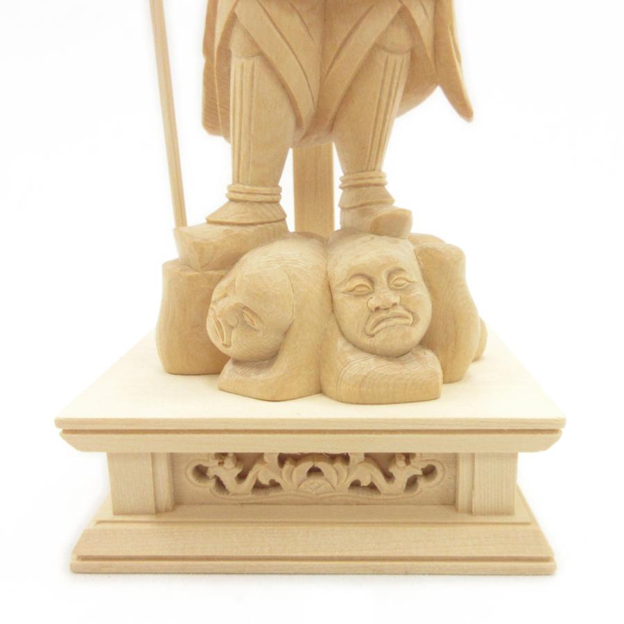 仏像 毘沙門天 立像 5.0寸 法輪光背付 桧木 多聞天 四天王 仏像 毘沙門天 立像 5.0寸 法輪光背付 桧木 多聞天 四天王
