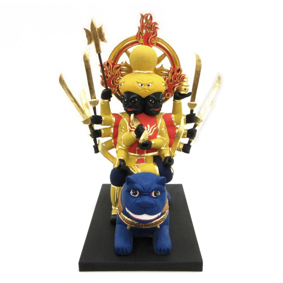 仏像 刀八毘沙門天 総高22cm 桧木彩色 : 栗田こだわり仏像専門店