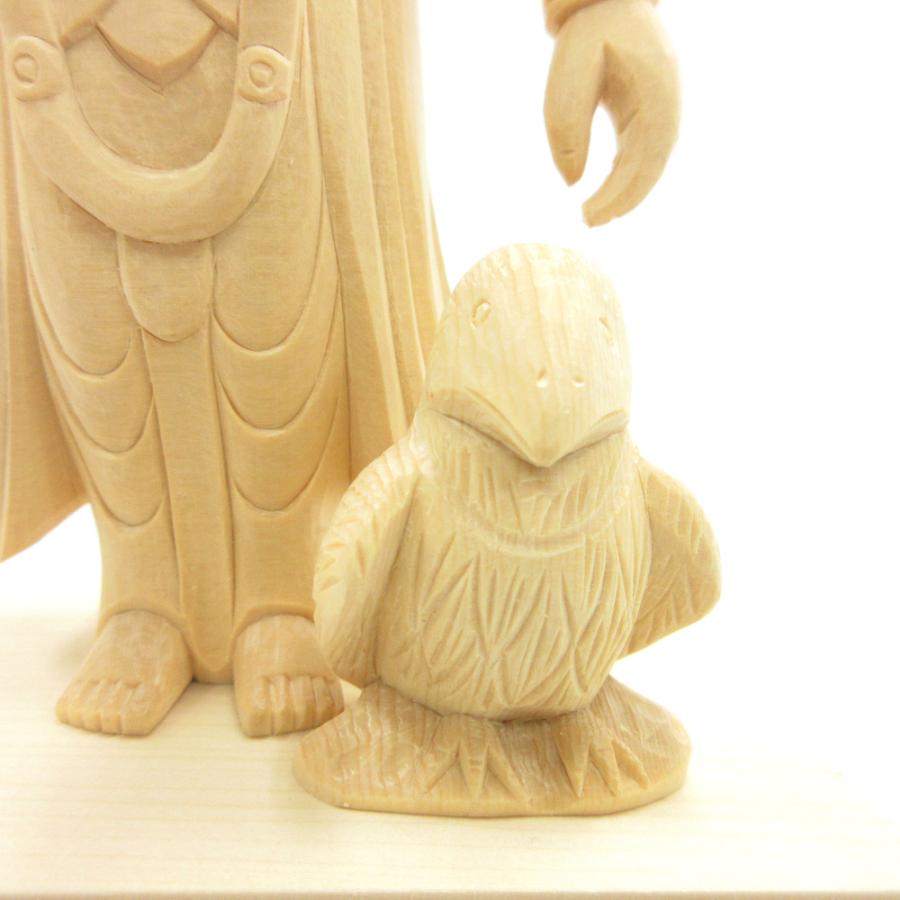 仏像 木彫り 桧 立像 ⁄桧 毘沙門天 東 ヒノキ製 丸座 3寸 真宗大谷