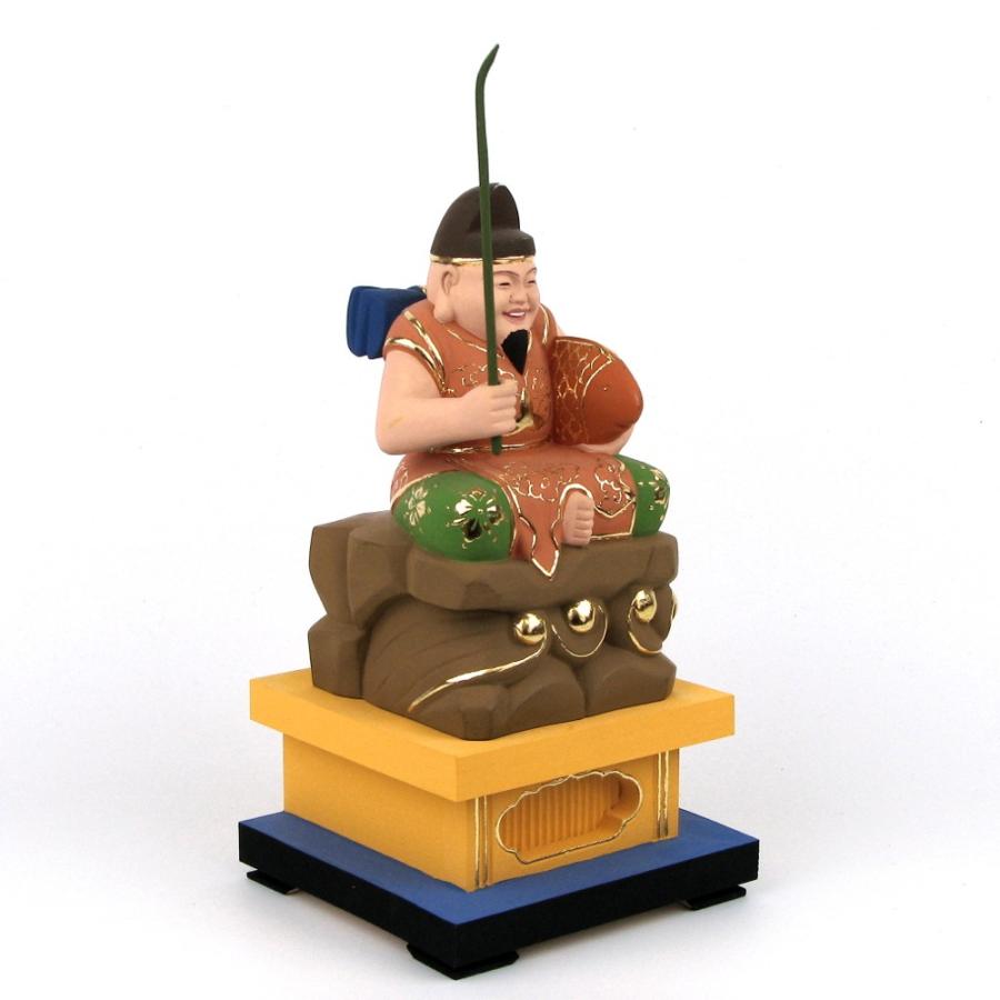 仏像 恵比須天（恵比寿天）置物 楽天市場】仏像 恵比須天（恵比寿天） 岩座 総高 14cm 台高3.5cm 桧木