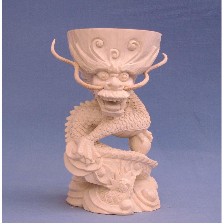 木彫仏像/龍台（高さ15cm）桧木