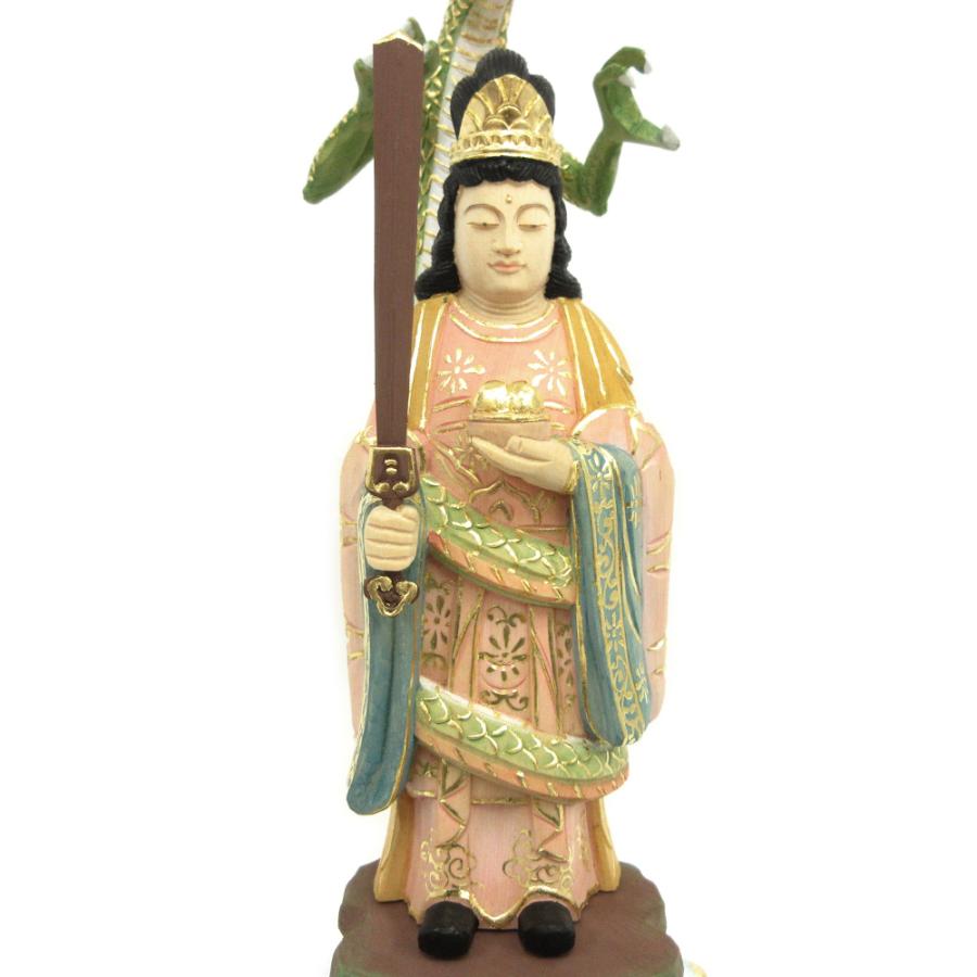仏像 龍神（龍王）立像 6.0寸 桧木彩色_4