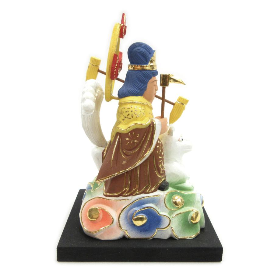 仏像 九本稲荷 総高15cm 桧木彩色 お稲荷さん お稲荷様 稲荷神 : 栗田