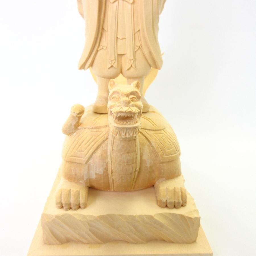 仏像 妙見菩薩 立像 乗亀像 6.0寸 桧木 : 栗田こだわり仏像専門店