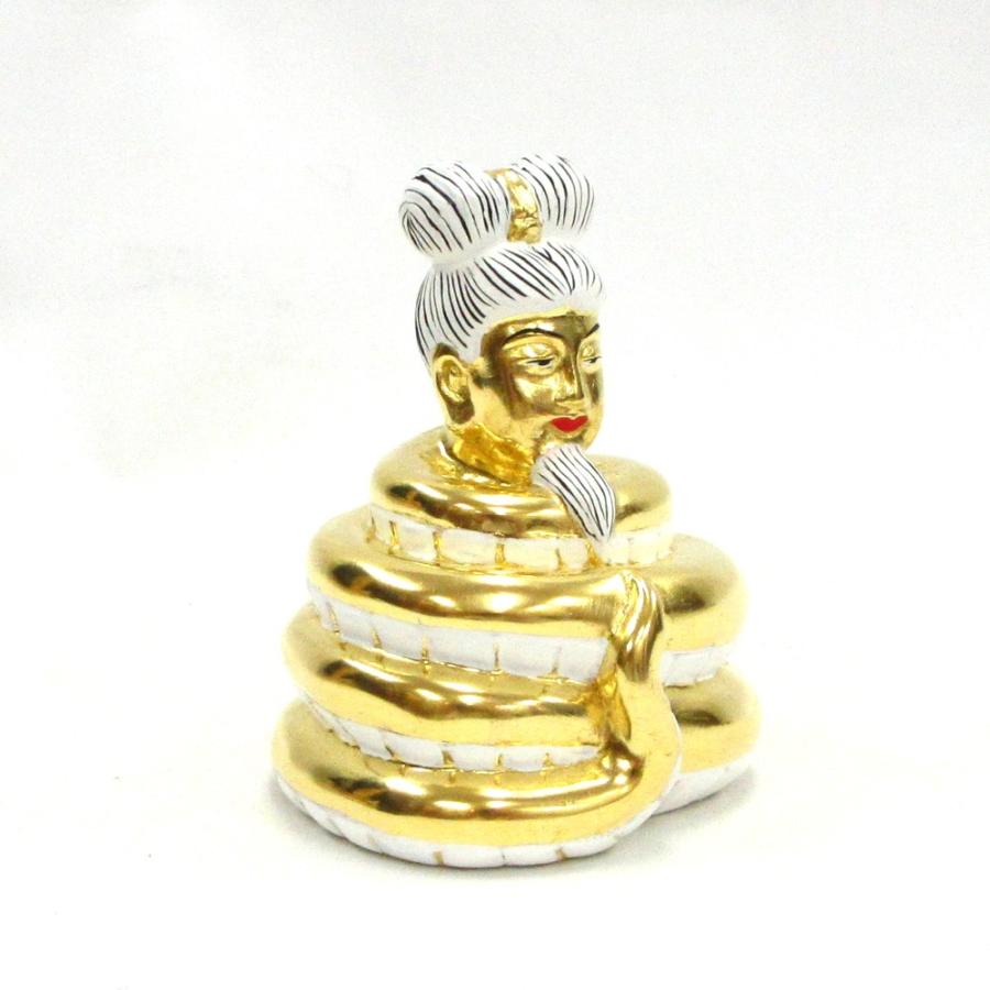 仏像 宇賀神 翁像 総高8.5cm 桧木金箔仕上げ : 栗田こだわり仏像 仏像 宇賀神 翁像 総高8.5cm 桧木金箔仕上げ : 栗田こだわり仏像