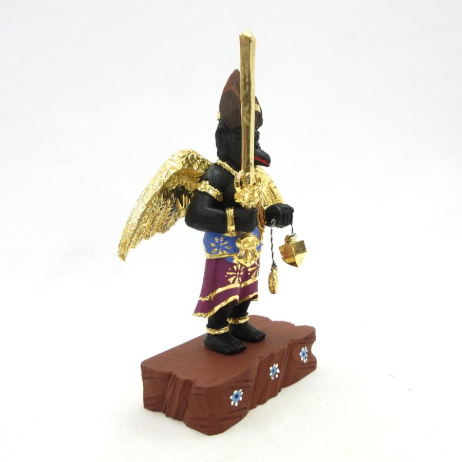 仏像 烏天狗 総高13cm 桧木彩色 迦楼羅天 : 栗田こだわり仏像専門店