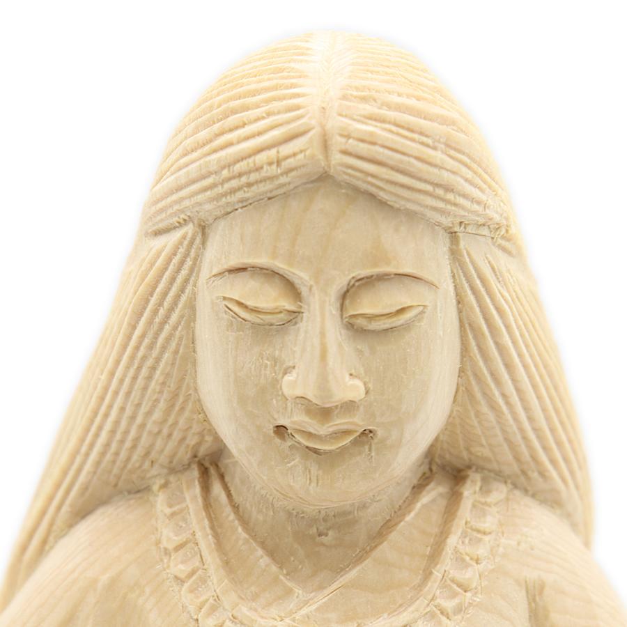 木彫神像 天照大神 20cm 桧木_6
