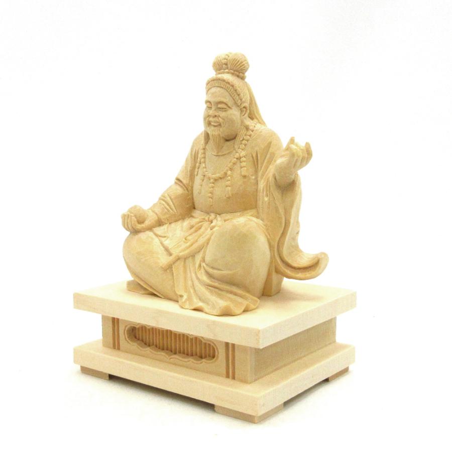 木彫神像/大国主命3寸総高16cm（台高5cm）桧木 : 栗田こだわり仏像専門