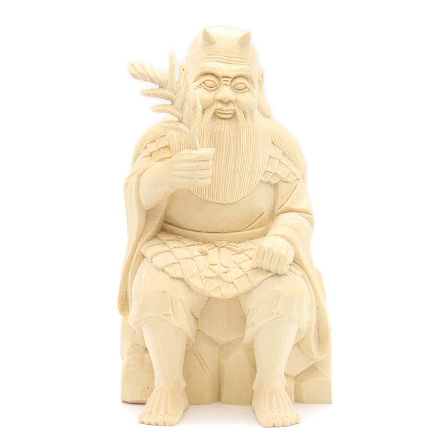 木彫神像/神農神20cm桧木 : 栗田こだわり仏像専門店 - 通販 - Yahoo