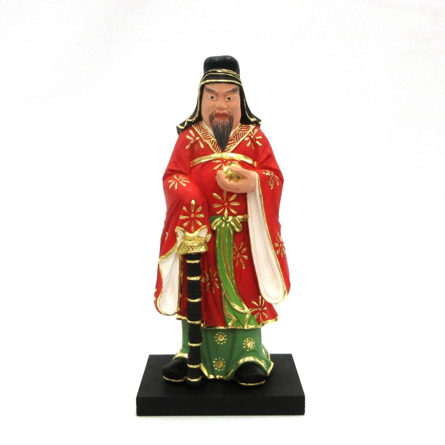 木彫神像 大己貴命/大己貴神（オオナムチ） 21cm 桧木彩色 : 栗田