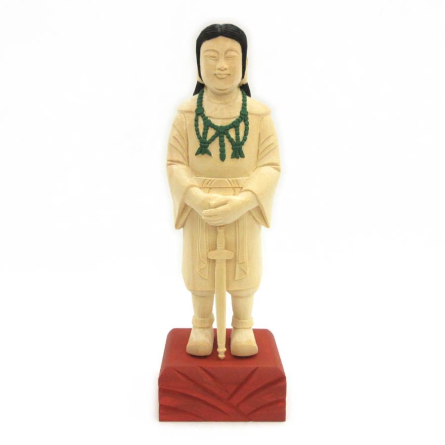 木彫神像 日本武尊 ヤマトタケル 25cm桧木一部彩色 栗田こだわり仏像専門店 通販 Yahoo ショッピング