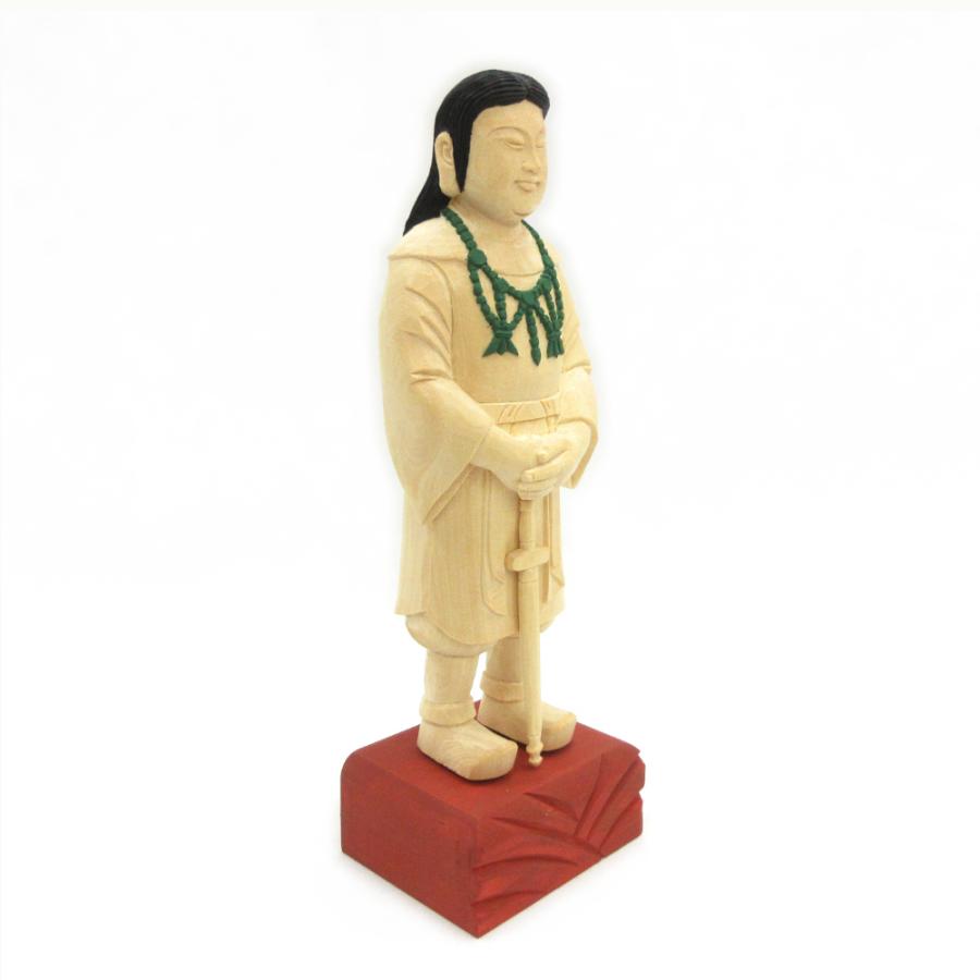 木彫神像/日本武尊(ヤマトタケル)25cm桧木一部彩色 : 栗田こだわり仏像