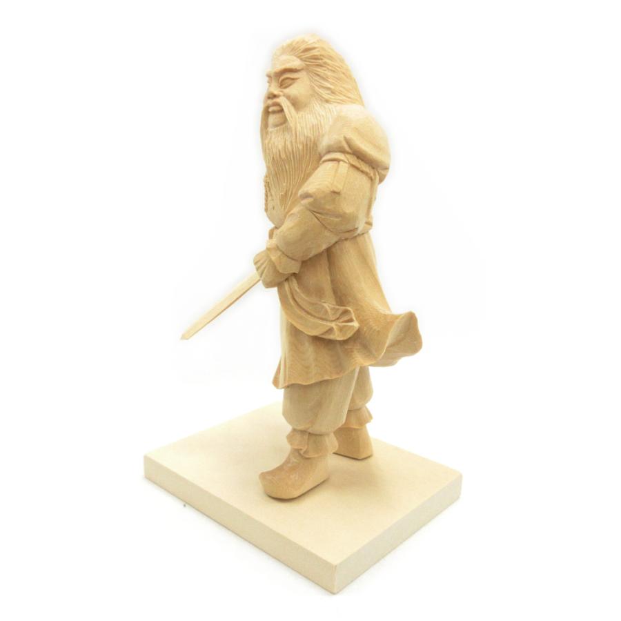 木彫神像/須佐之男命（スサノオ）25cm 桧木木地仕上げ : 栗田こだわり