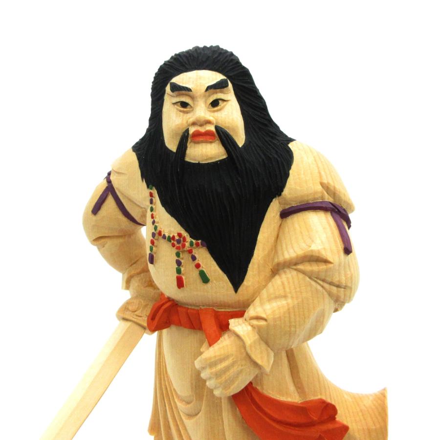 木彫神像/須佐之男命（スサノオ）25cm桧木彩色 : 栗田こだわり仏像専門