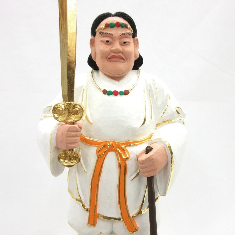 神像 大山祇神 オオヤマツミ 総高31cm 桧木彩色 : 栗田こだわり仏像
