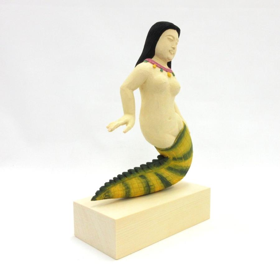神像 豊玉姫 総高19cm 鰐女 桧木彩色 : 栗田こだわり仏像専門店 - 通販