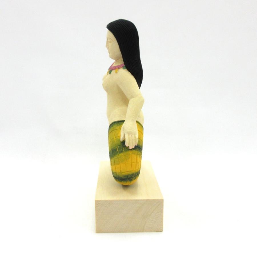 神像 豊玉姫 総高19cm 鰐女 桧木彩色 : 栗田こだわり仏像専門店 - 通販