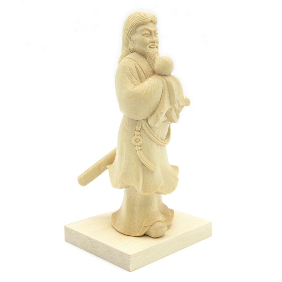 木製神像 彫刻 1-2W 極小仏 風神[風神像 神様 仏像 木製 木彫り 柘植 ツゲ 高さ9.5cm