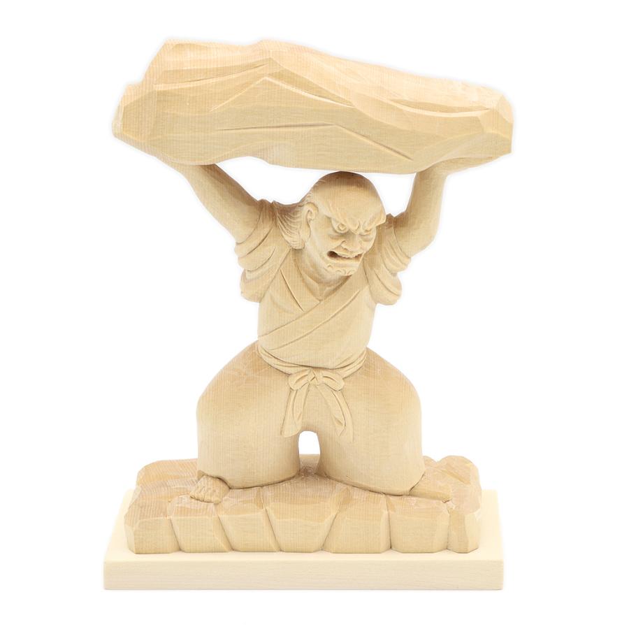 木彫神像 天手力男神 総高17cm 桧木 【受注生産】 : 栗田こだわり仏像