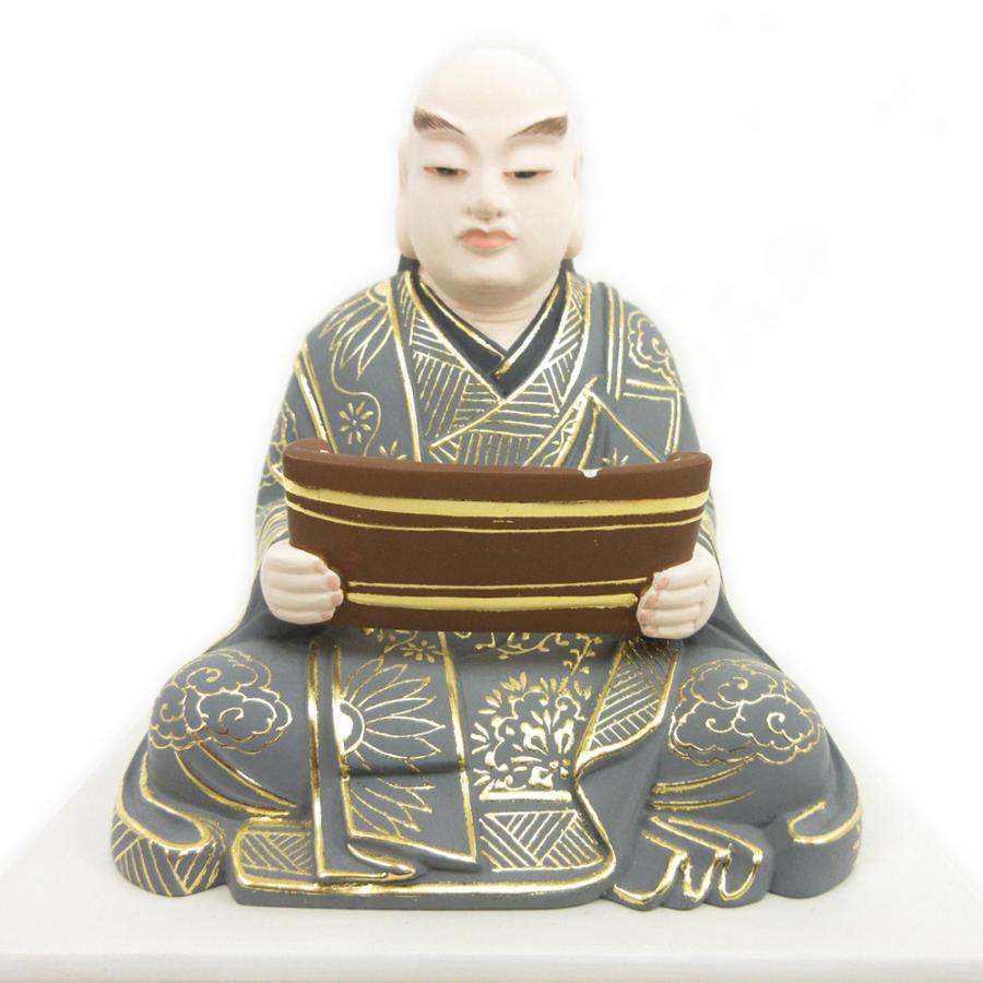 細密極上 彩色 日蓮大聖人坐像 手彫り木彫り20万円の品