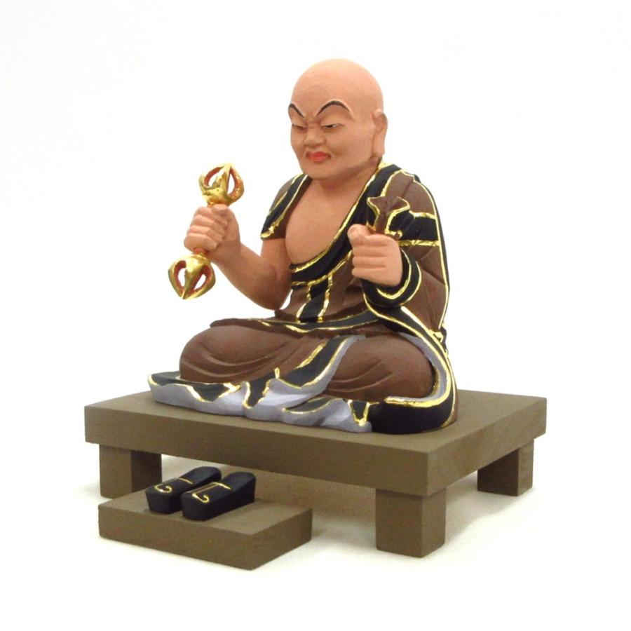 仏像 龍樹菩薩 座像 3.5寸 総高15cm 桧木彩色 : 栗田こだわり仏像専門