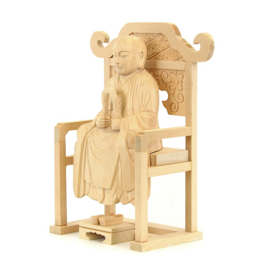 仏像 道元禅師 承陽大師 座像 21cm 桧木 曹洞宗_2