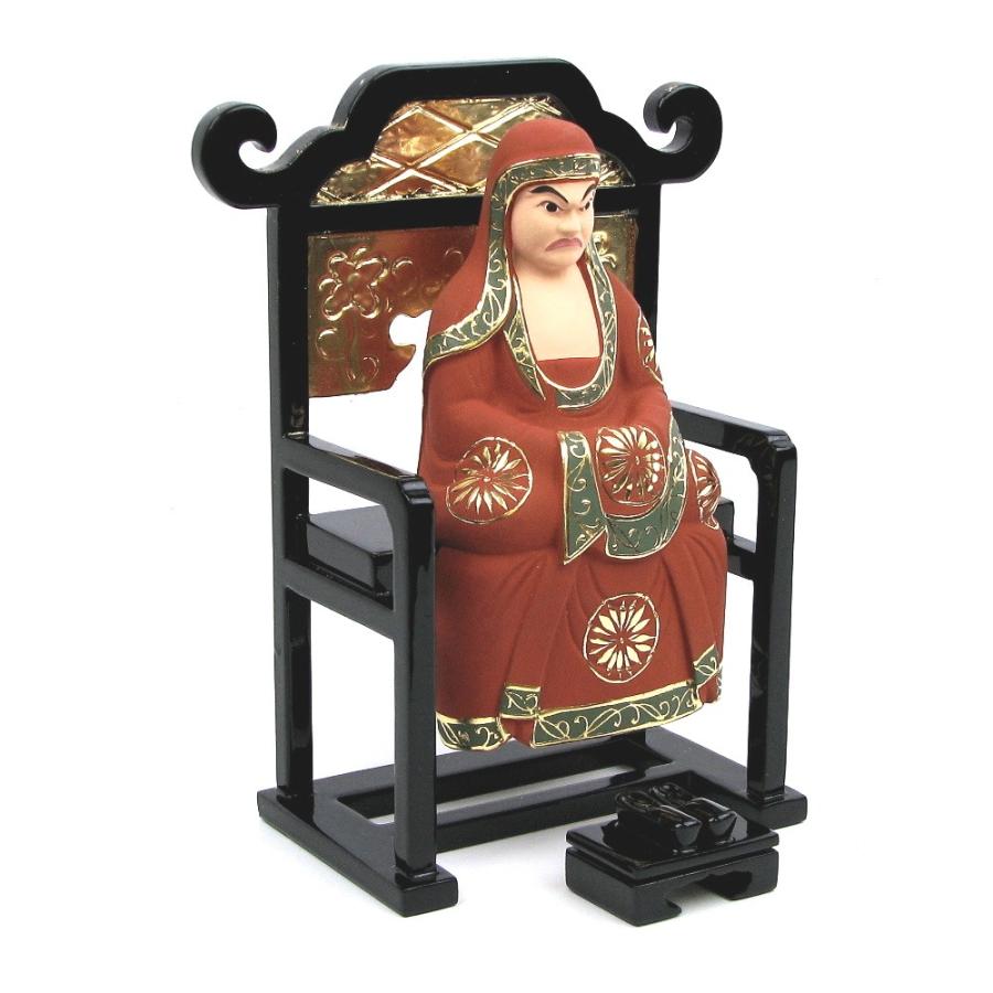 仏像 達磨大師 座像 総高20cm 桧木彩色_1
