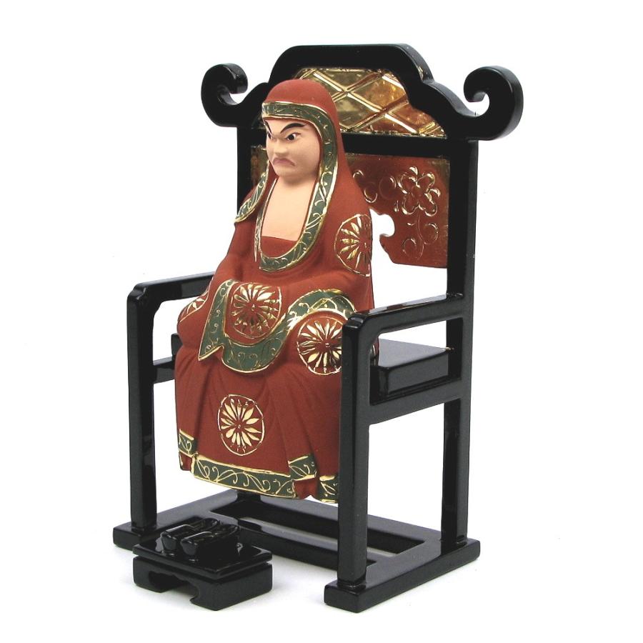 仏像 達磨大師 座像 総高20cm 桧木彩色_2