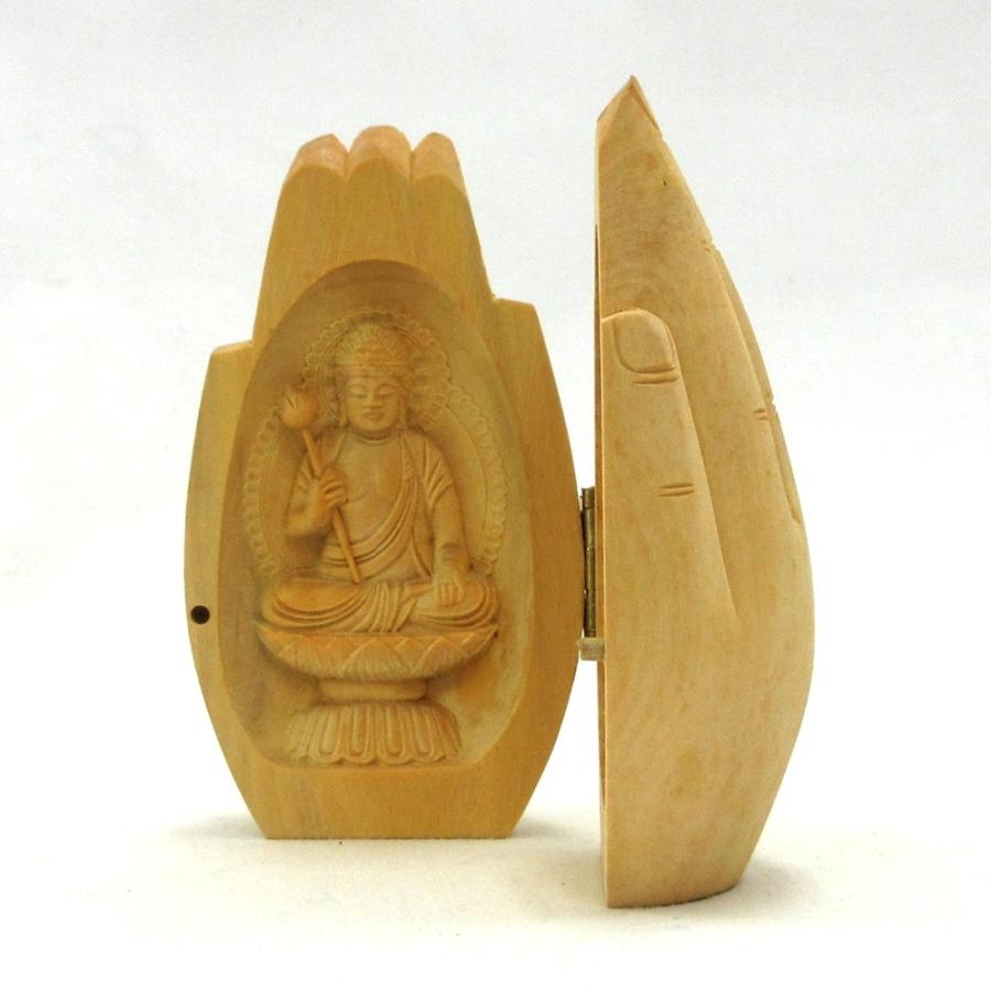 木彫仏像/合掌仏ツゲ(勢至菩薩・座釈迦) : 栗田こだわり仏像専門店