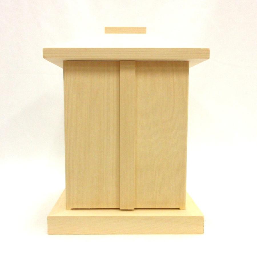 木製仏具/白木厨子(内寸16*16*20cm)桧木