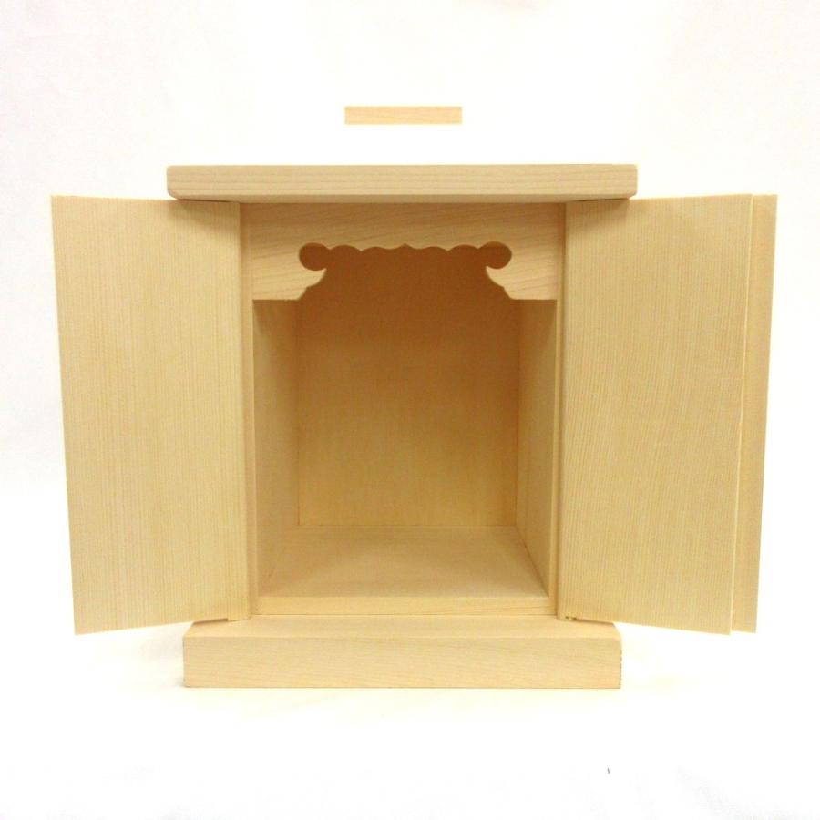 木製仏具/白木厨子(内寸16*16*20cm)桧木 : 栗田こだわり仏像専門店