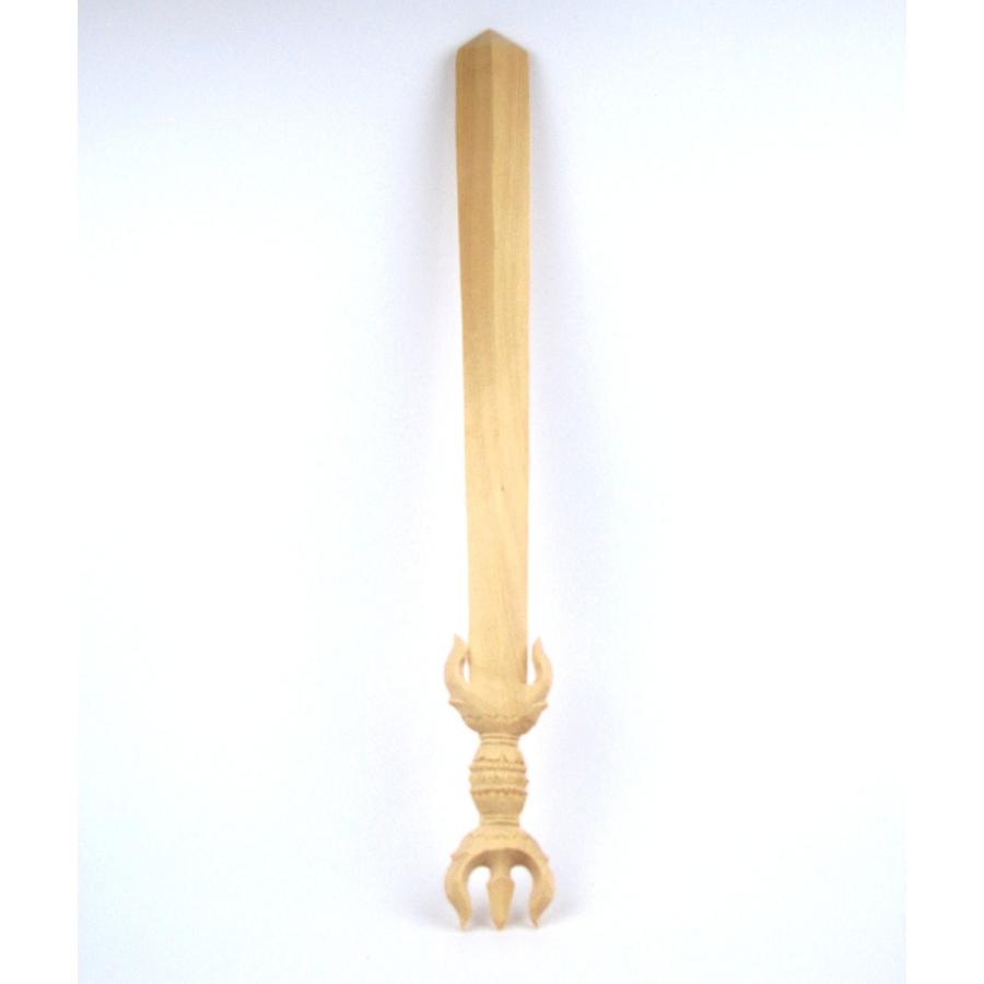 木彫仏具 三鈷剣 破魔剣 長さ45cm 桧木 2803 栗田こだわり仏像専門店 通販 Yahoo ショッピング