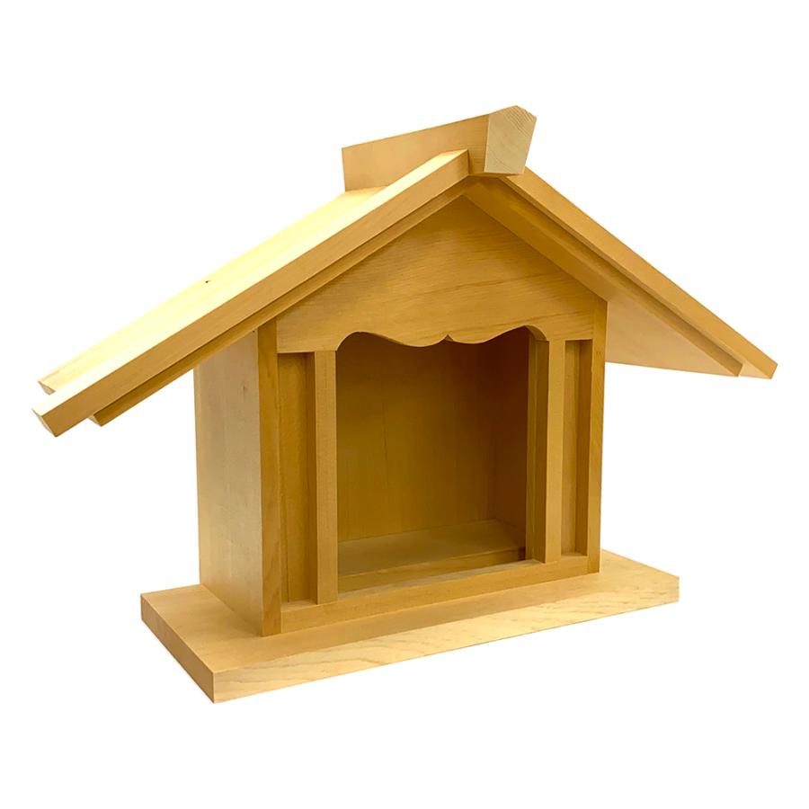 二福神社 中 外寸：43×15×27cm 内陣19×8×15cm ※難ありの画像