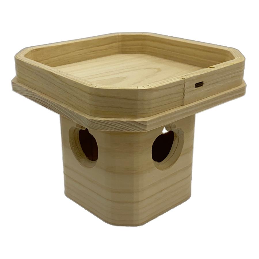 三宝 吉野桧 5寸 三方 神具 神饌 国内産 日本製 正月 鏡餅 : 栗田