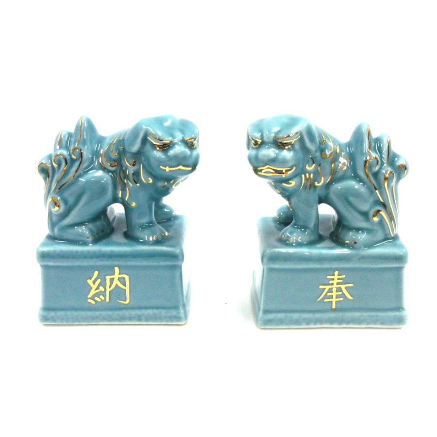 狛犬 一対 1尺 陶器 神具