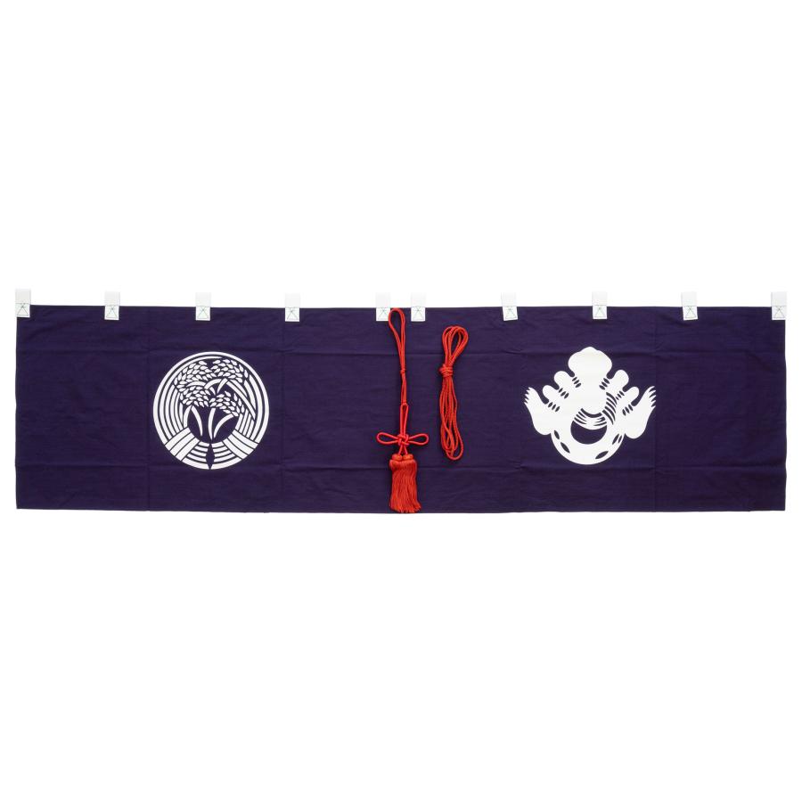 日本初の 神前幕既製品(稲荷) 45cm×170cm 幕房・紐セット ブロード紫本染 神棚