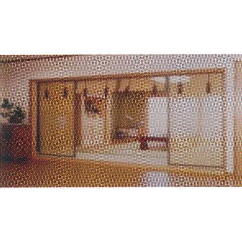 お座敷御簾 本絹緞子 間口65cm×下り172cm 神具 神社 寺院 簾 お座敷