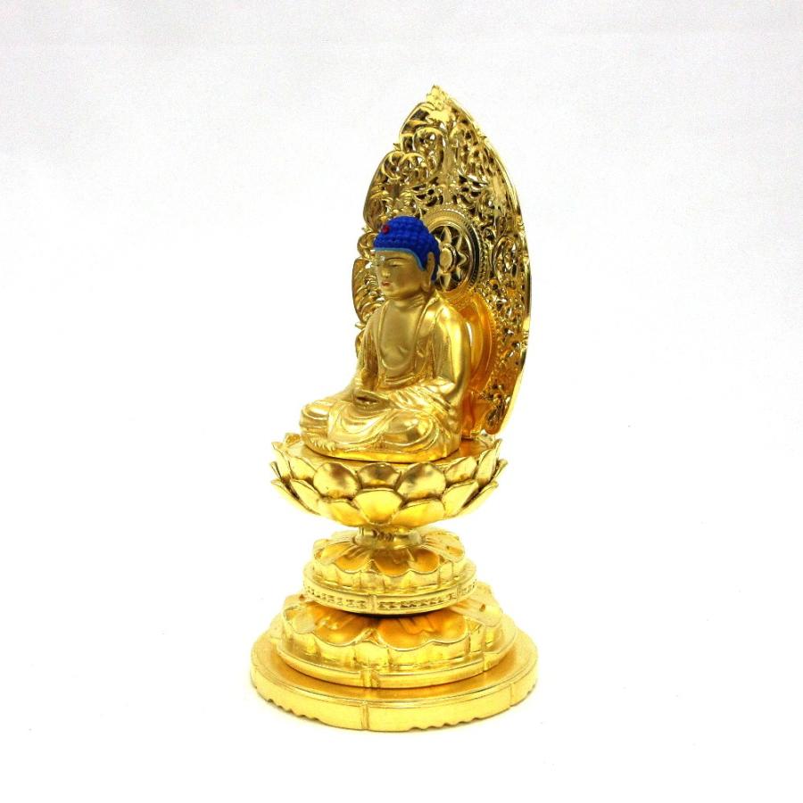 昭和時代　当時品　黄金仏像　極上　釈迦如来座像　未使用 仏像 釈迦如来 座像 柘植製/ツゲ 丸座 2寸 金泥書 曹洞宗・臨済宗