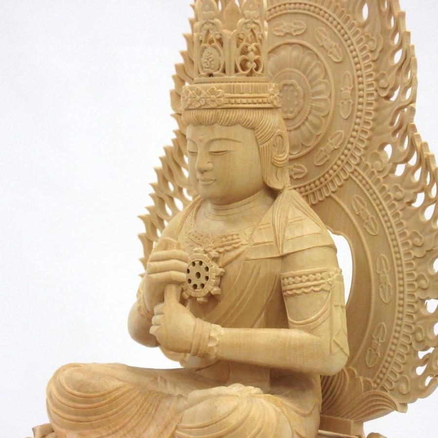 一字金輪/大日金輪 七獅子付き 3.0寸 火炎光背 八角台 柘植 一字金輪仏頂尊 大日如来 【シリーズ】