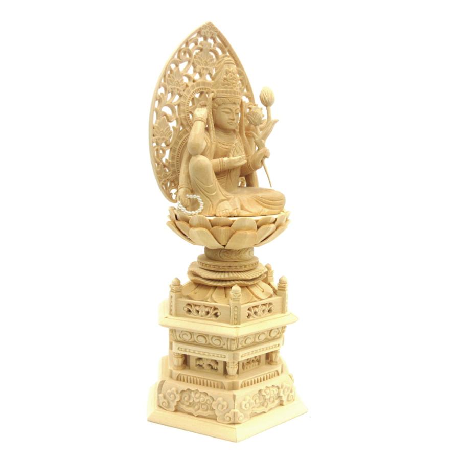 価格交渉可】美術品 観音坐像 （台座を含み背光上端まで約50cm）