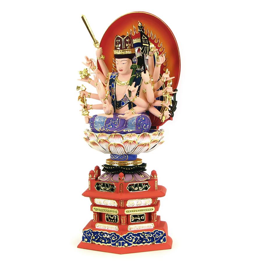 仏像 准胝観音菩薩 準胝観音 准胝観音像 観音菩薩 観音様 座像 身丈3.5
