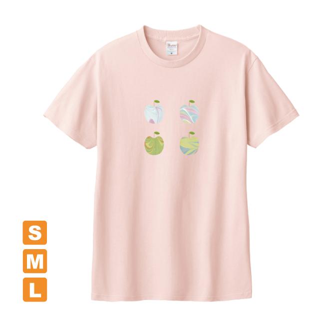 かわいいりんご ライトピンク アトリエmimare オリジナルイラストプリント 半袖 Tシャツ Mmr002 02 クリエイターズ天国 くりてん 通販 Yahoo ショッピング