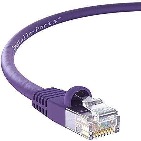 送料無料InstallerParts (10 Pack) Ethernet Cable CAT6 Cable UTP Booted 150 FT - Purp好評販売中