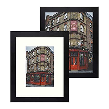 【人気沸騰】 特別価格Frametory 写真フレーム (8x10好評販売中 壁掛け金具 ワイドモールディング アイボリー色のマット付き 5x7 ブラック写真用 8x10 2個セット 写真立て、フォトフレーム 【人気沸騰】 特別価格Frametory 写真フレーム (8x10好評販売中 壁掛け金具 ワイドモールディング アイボリー色のマット付き 5x7 ブラック写真用 8x10 2個セット 写真立て、フォトフレーム