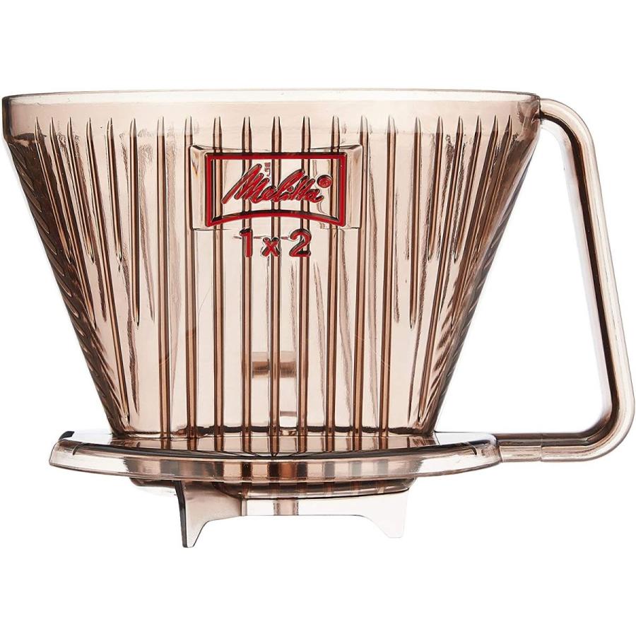 メリタ Melitta コーヒー ドリッパー 日本製 計量スプーン付き 目盛り付き プラスチック製 2~4杯用 ブラウン アロマフィルターシ|kuro-shop|05