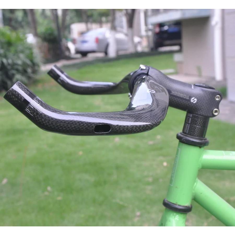 UPANBIKE 自転車ハンドルバー カーボンファイバー ブルホーン バー 31.8mm*400mm 420mm 440mm ブルホーンバー  フレーム、パーツ